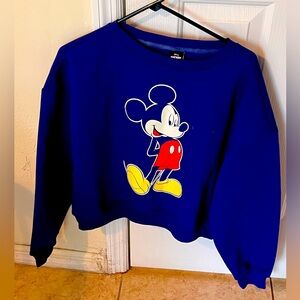 Disney Women's Royal Blue Mickey Mouse Sweatshirt